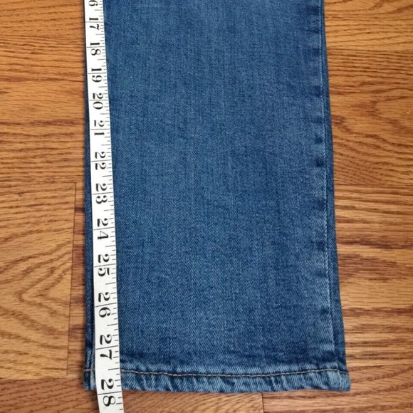 OLD NAVY OG STRAIGHT HIGH RISE JEANS WOMENS 18 BLUE STRETCH DENIM ANKLE 39"x28" - Picture 14 of 16